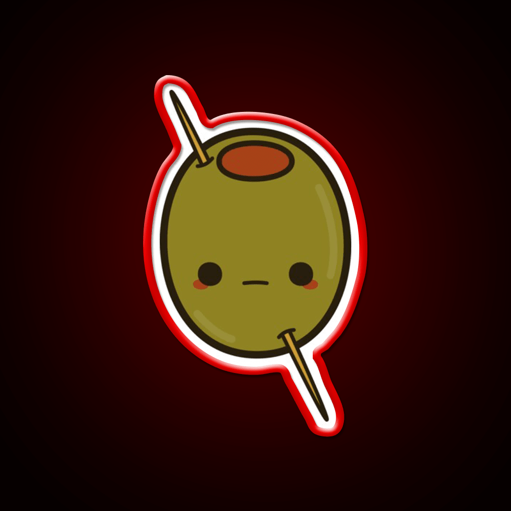 Cute Skewered Olive Snack Food Led Neon Sign Rgb Color - Shineneon
