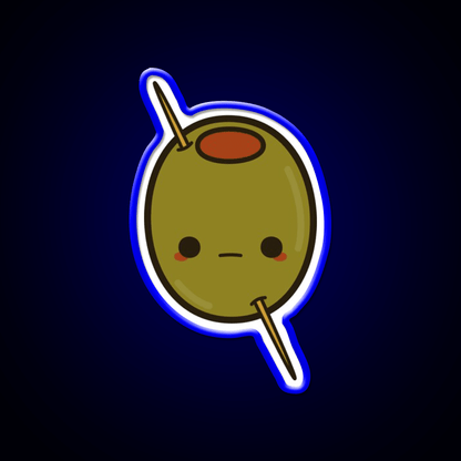 Cute Skewered Olive Snack Food Led Neon Sign Rgb Color - Shineneon