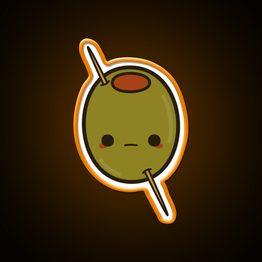 Cute Skewered Olive Snack Food Led Neon Sign Rgb Color - Shineneon