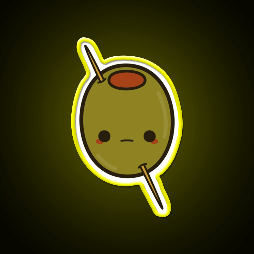 Cute Skewered Olive Snack Food Led Neon Sign Rgb Color - Shineneon
