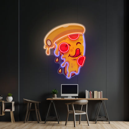 Cute Slice Pizza Led Neon Sign Light Custom Led Signs