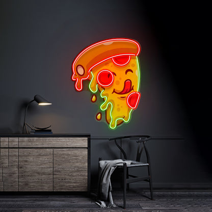 Cute Slice Pizza Led Neon Sign Light Custom Led Signs