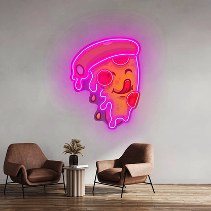 Cute Slice Pizza Led Neon Sign Light Custom Led Signs