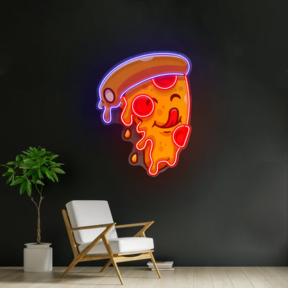 Cute Slice Pizza Led Neon Sign Light Custom Led Signs