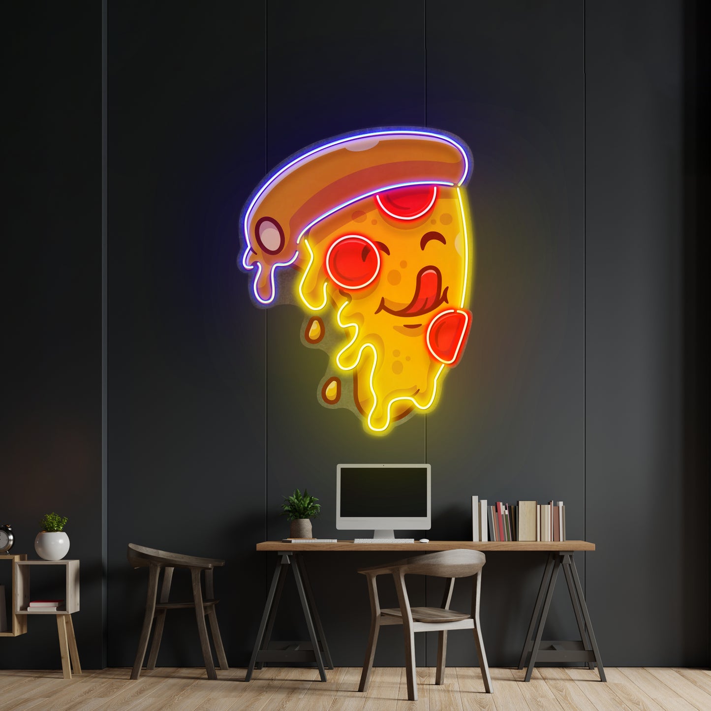 Cute Slice Pizza Led Neon Sign Light Custom Led Signs