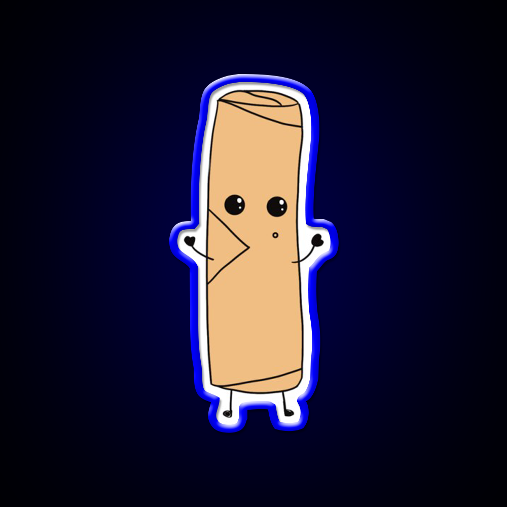 Cute Spring Roll Led Neon Sign Chinese Food Rgb Color