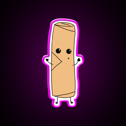 Cute Spring Roll Led Neon Sign Chinese Food Rgb Color