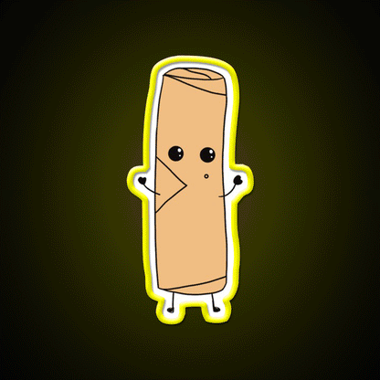 Cute Spring Roll Led Neon Sign Chinese Food Rgb Color