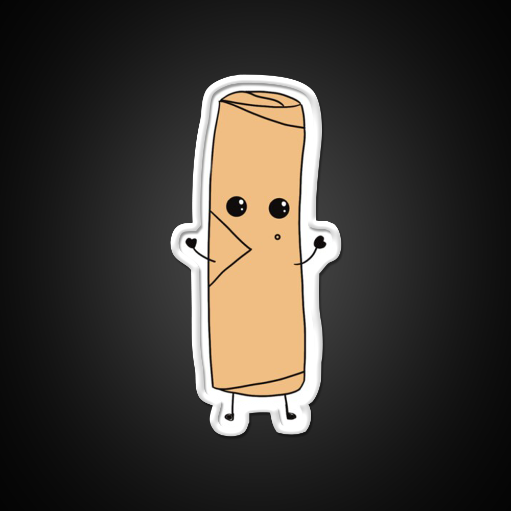 Cute Spring Roll Led Neon Sign Chinese Food Rgb Color