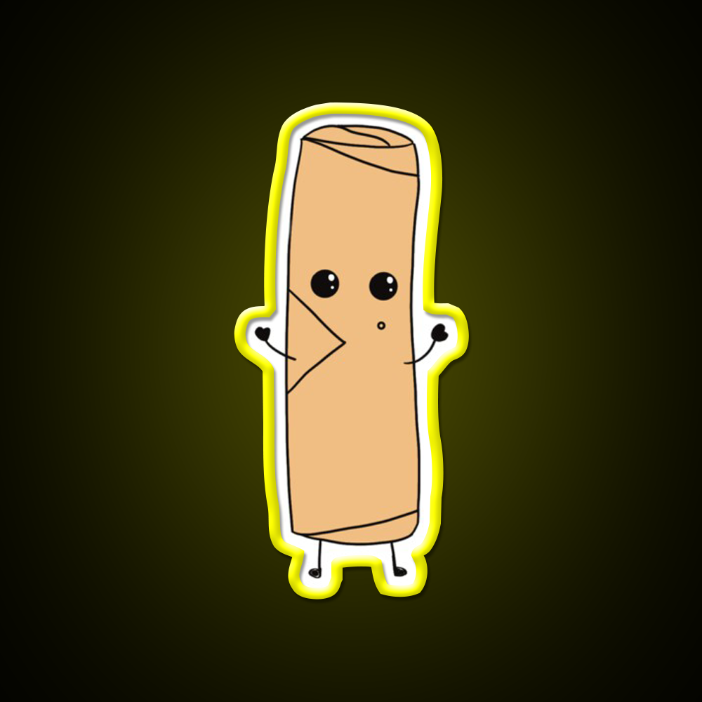 Cute Spring Roll Led Neon Sign Chinese Food Rgb Color