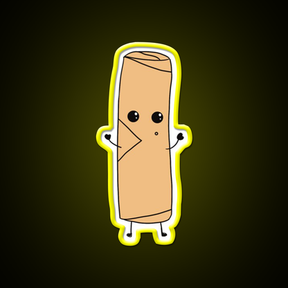 Cute Spring Roll Led Neon Sign Chinese Food Rgb Color