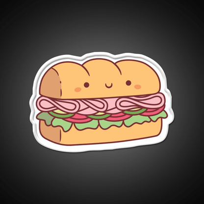 Cute Submarine Sandwich Bread Fast Food Led Neon Sign For Burger Place Rgb Color - Shineneon