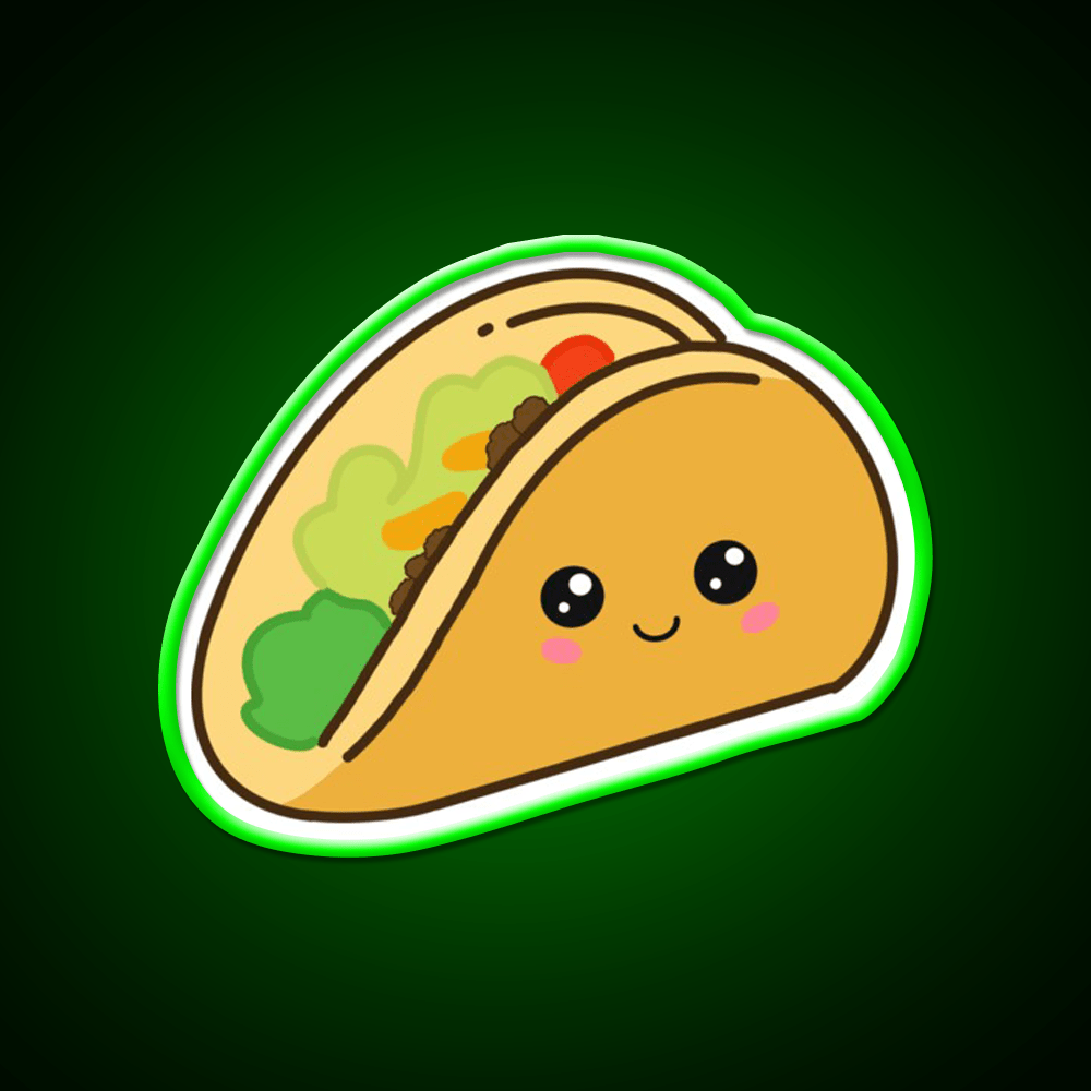 Cute Taco Led Neon Sign Mexican Food Sign For Food Truck Rgb Color - Shineneon