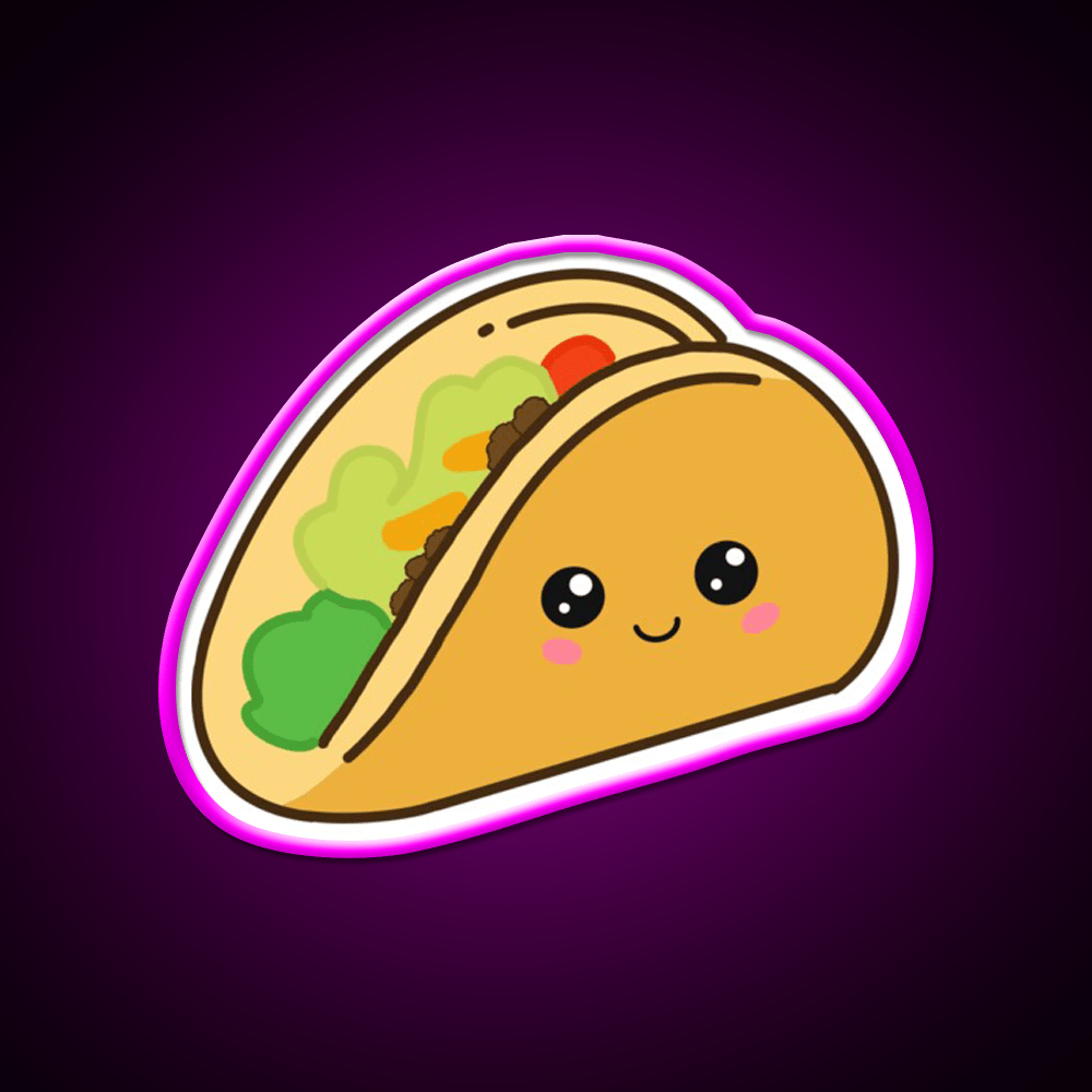 Cute Taco Led Neon Sign Mexican Food Sign For Food Truck Rgb Color - Shineneon