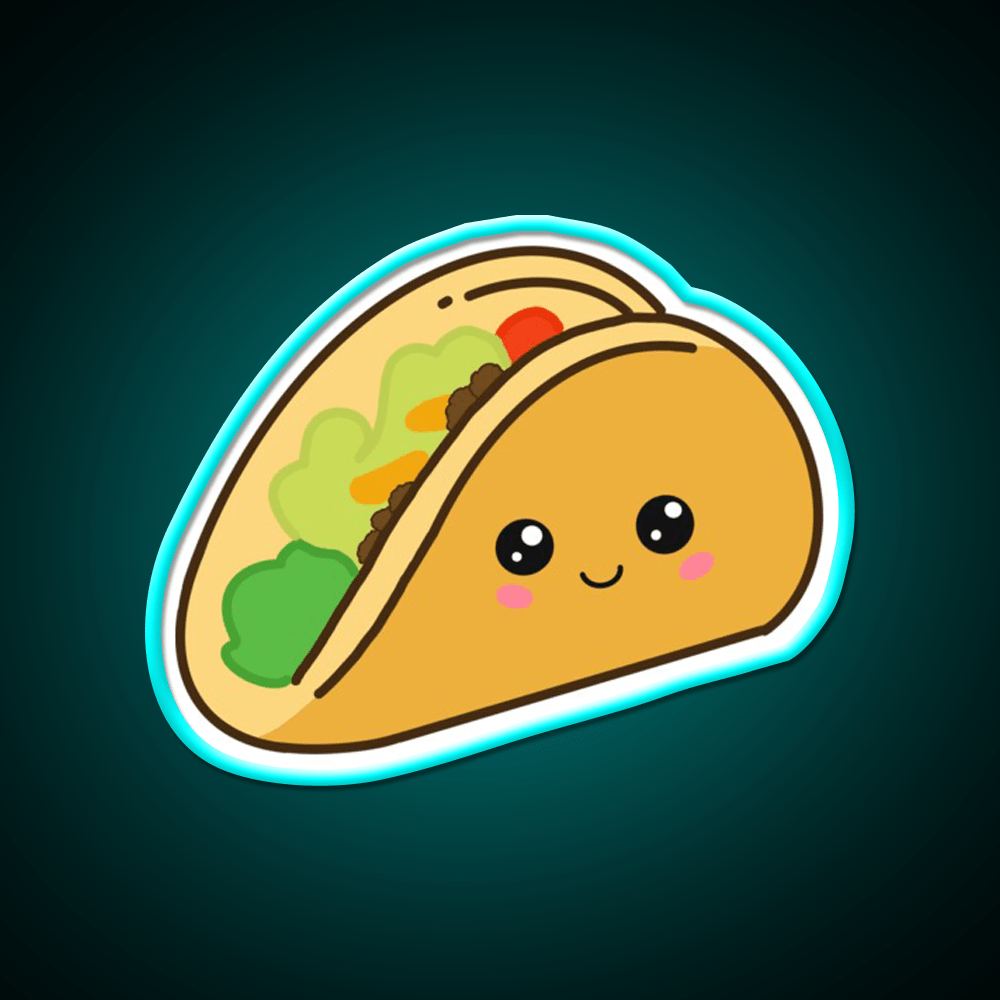 Cute Taco Led Neon Sign Mexican Food Sign For Food Truck Rgb Color - Shineneon