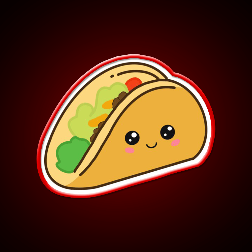 Cute Taco Led Neon Sign Mexican Food Sign For Food Truck Rgb Color - Shineneon