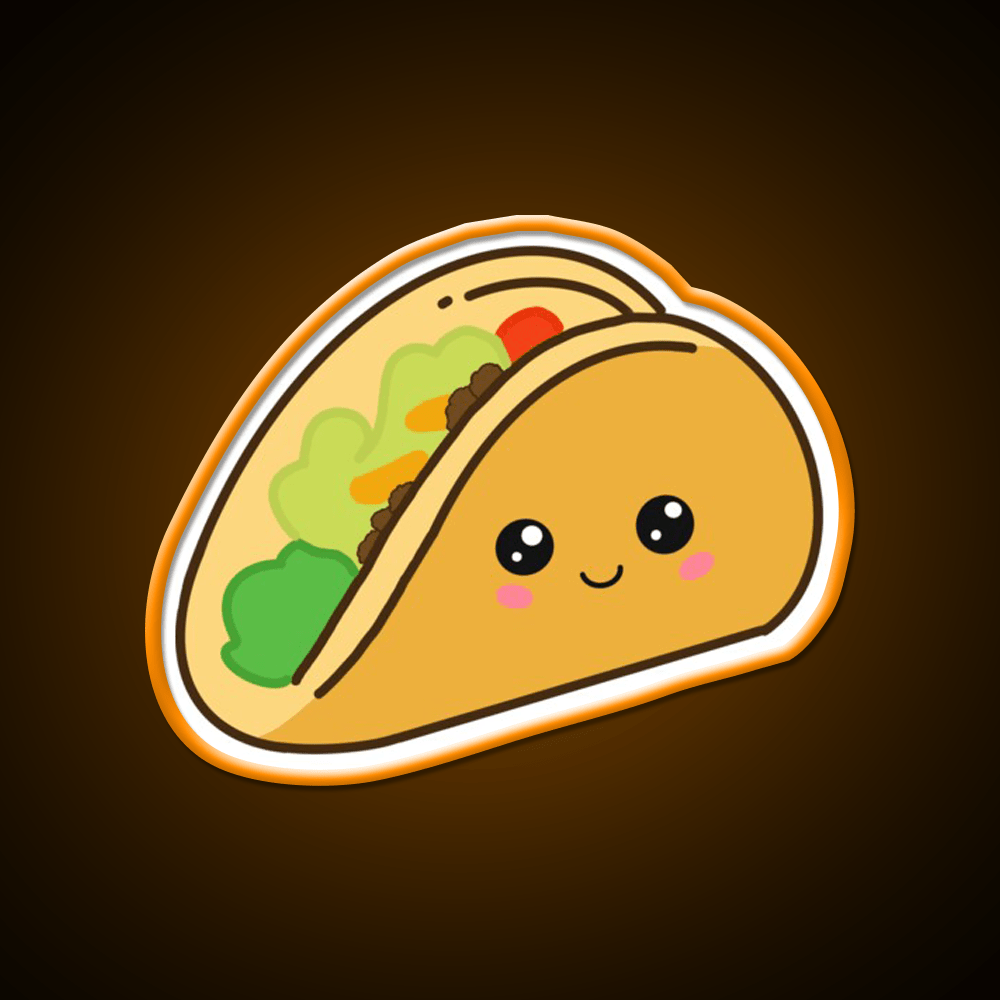 Cute Taco Led Neon Sign Mexican Food Sign For Food Truck Rgb Color - Shineneon