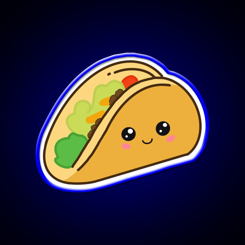 Cute Taco Led Neon Sign Mexican Food Sign For Food Truck Rgb Color - Shineneon