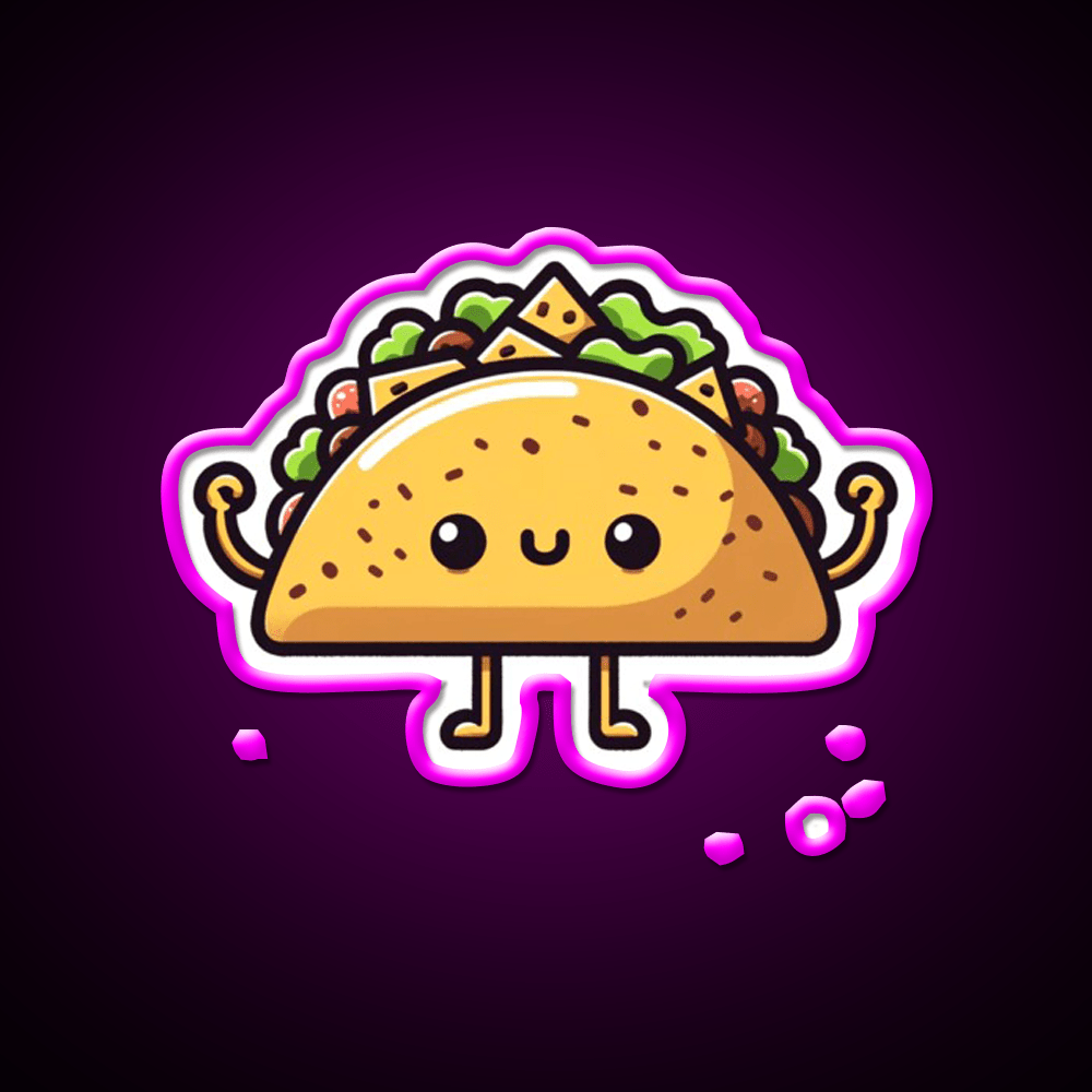 Cute Taco Led Neon Sign Mexican Food Sign Rgb Color - Shineneon