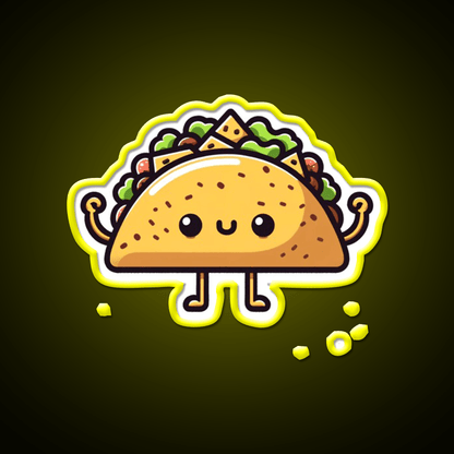 Cute Taco Led Neon Sign Mexican Food Sign Rgb Color - Shineneon