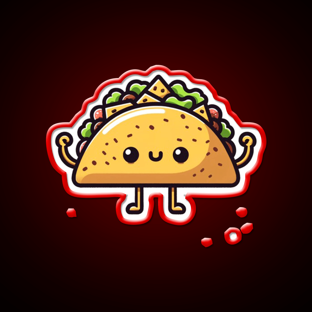 Cute Taco Led Neon Sign Mexican Food Sign Rgb Color - Shineneon