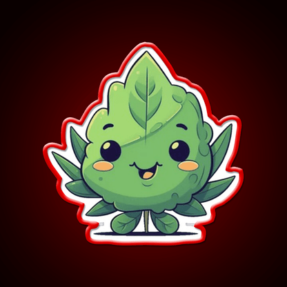 Cute Weed Nug Hemp Inspired Green Leaf Led Neon Sign Rgb Color - Shineneon