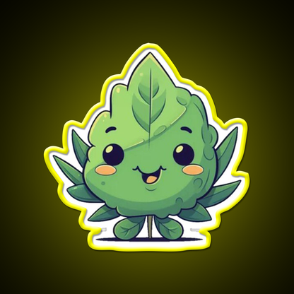 Cute Weed Nug Hemp Inspired Green Leaf Led Neon Sign Rgb Color - LED neon sign view 7