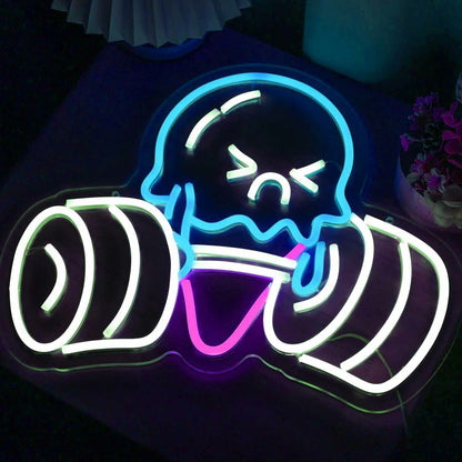 Cute Weightlifting Ice Cream Led Neon Sign | Shineneon