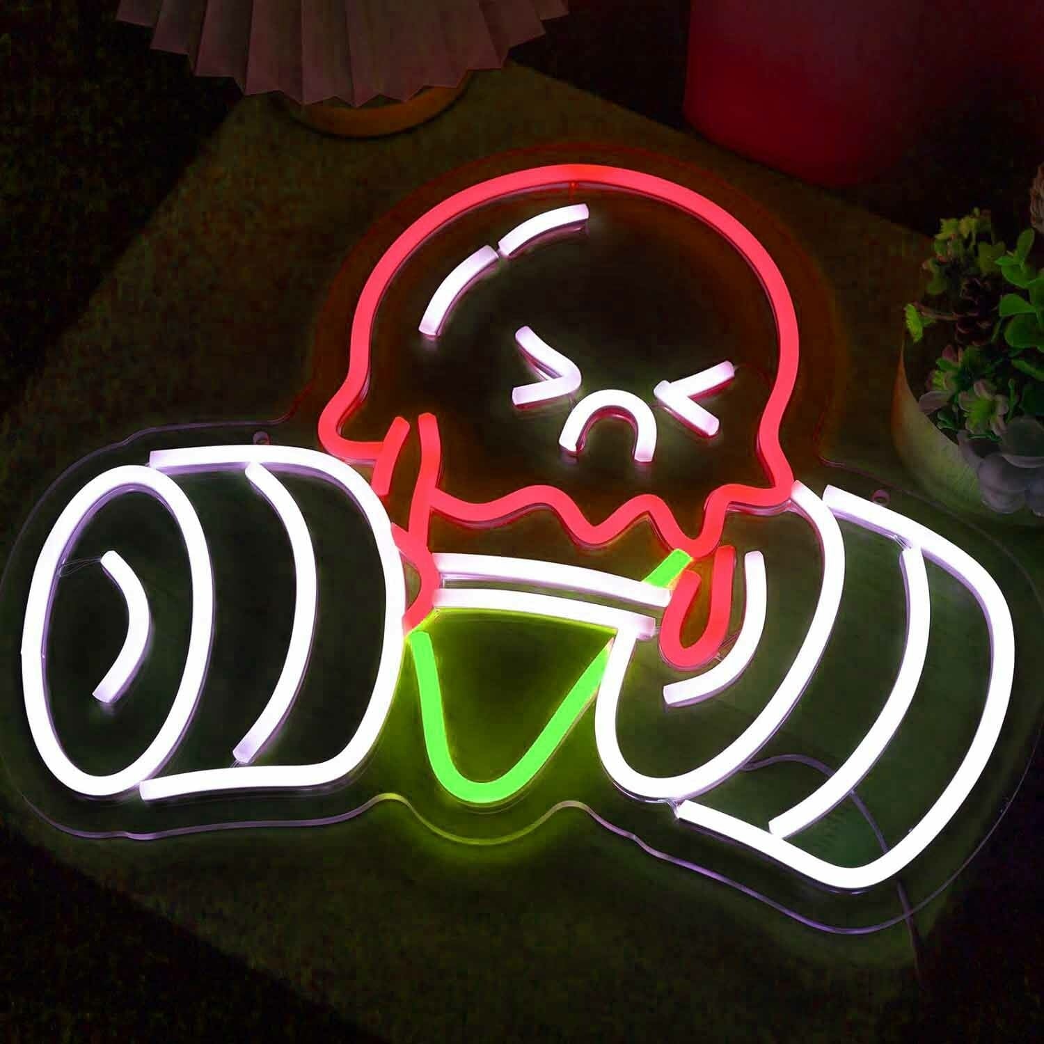 Cute Weightlifting Ice Cream Led Neon Sign | Shineneon