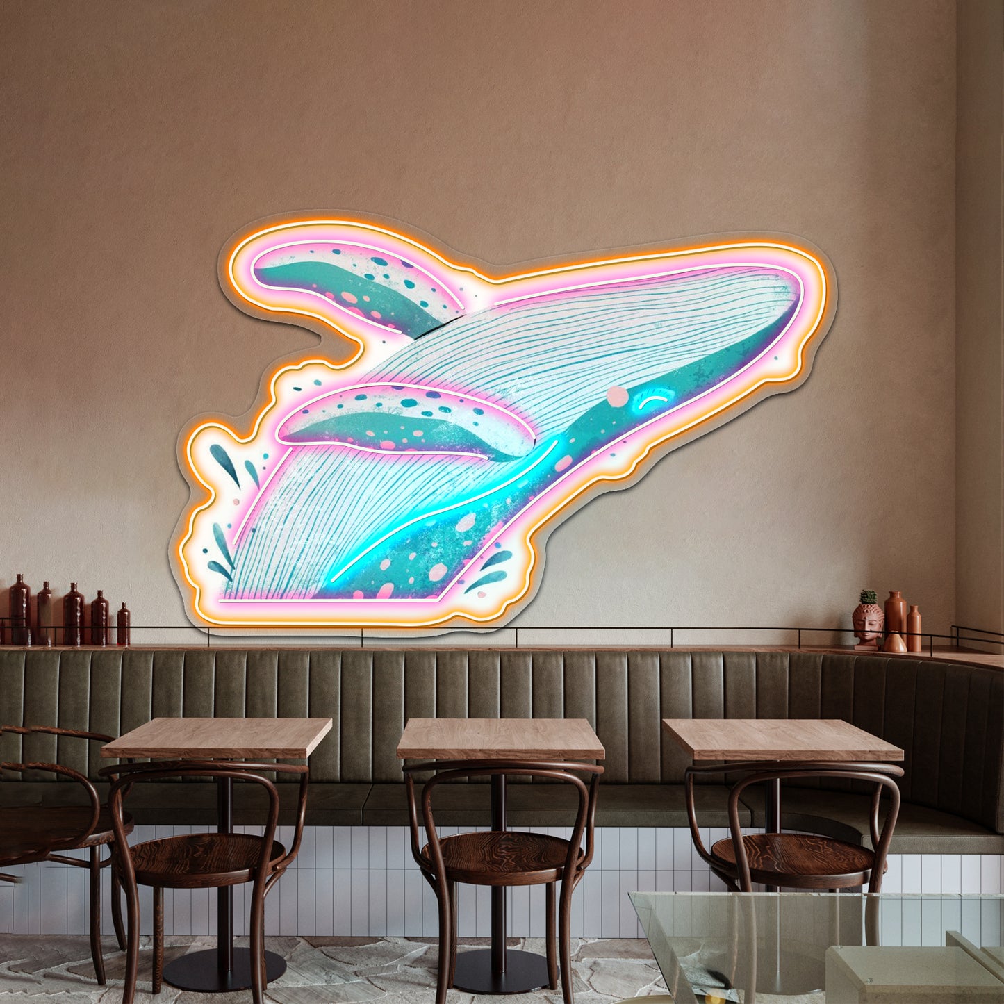 Cute Whale Neon Signs For Custom Neon Signs