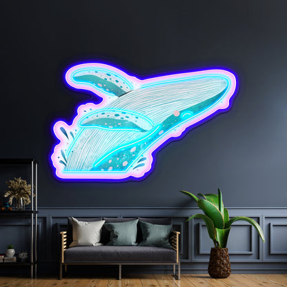 Cute Whale Neon Signs For Custom Neon Signs