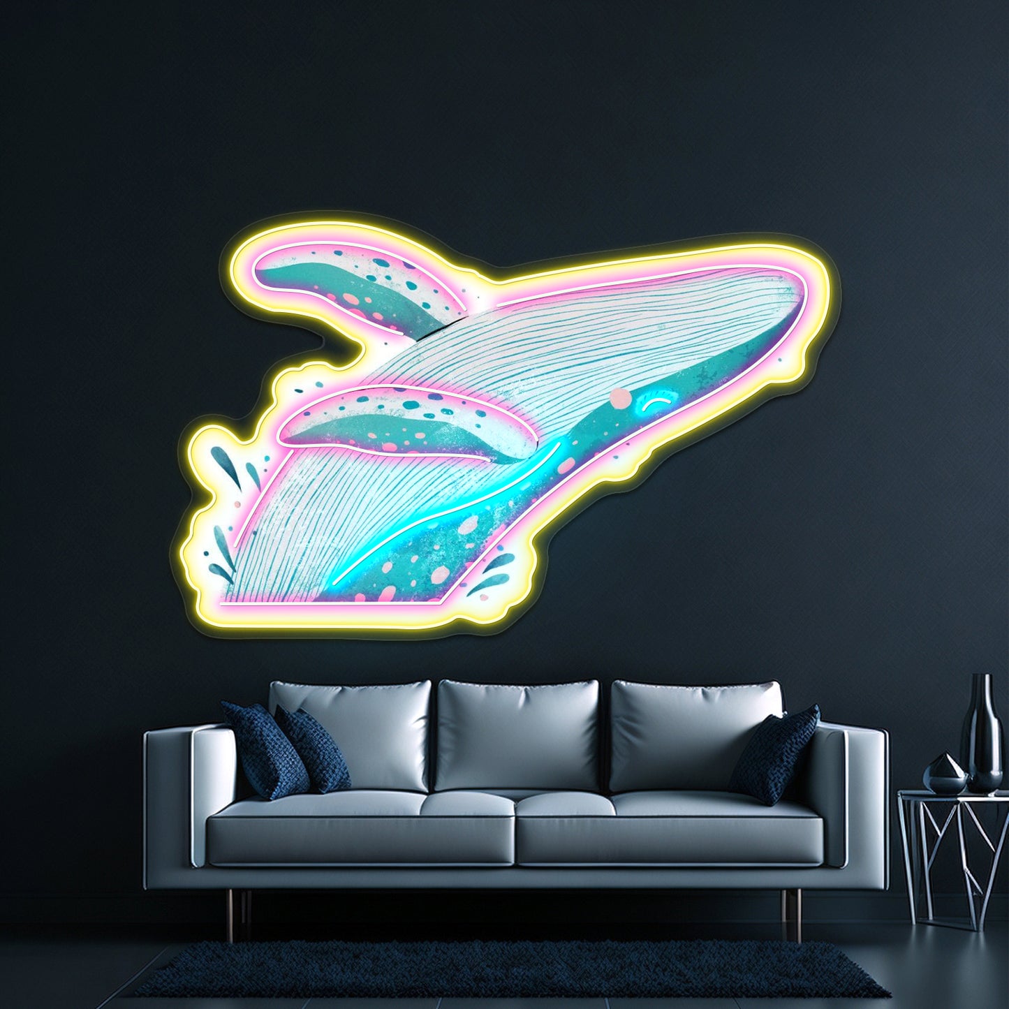 Cute Whale Neon Signs For Custom Neon Signs