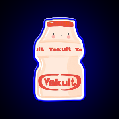Cute Yogurt Drink Illustration Led Neon Sign Chinese Food Rgb Color
