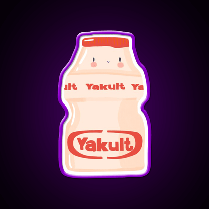 Cute Yogurt Drink Illustration Led Neon Sign Chinese Food Rgb Color - Shineneon