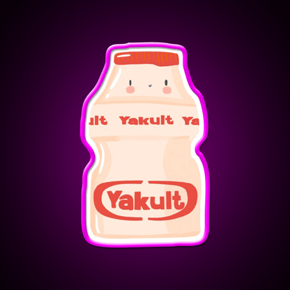 Cute Yogurt Drink Illustration Led Neon Sign Chinese Food Rgb Color - Shineneon
