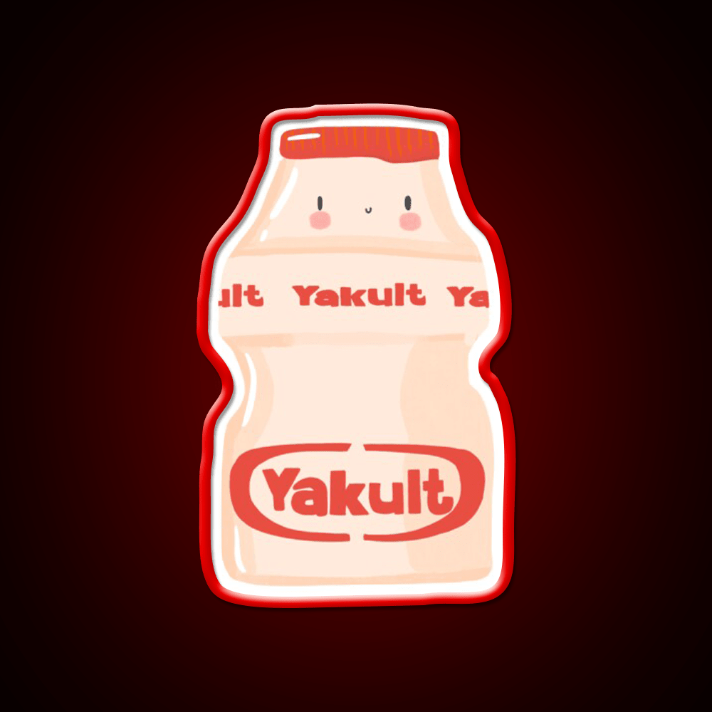 Cute Yogurt Drink Illustration Led Neon Sign Chinese Food Rgb Color - Shineneon