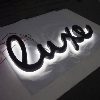Cuxe 3D Backlit Letters Business Metal Led Sign - Shineneon