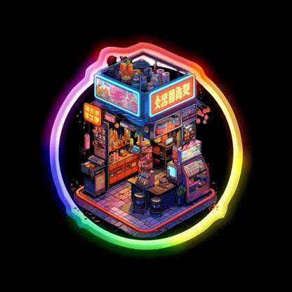 Cyber City Chinatown Market Asian Cultural Led Neon Sign Rgb Color - LED neon sign close-up detail