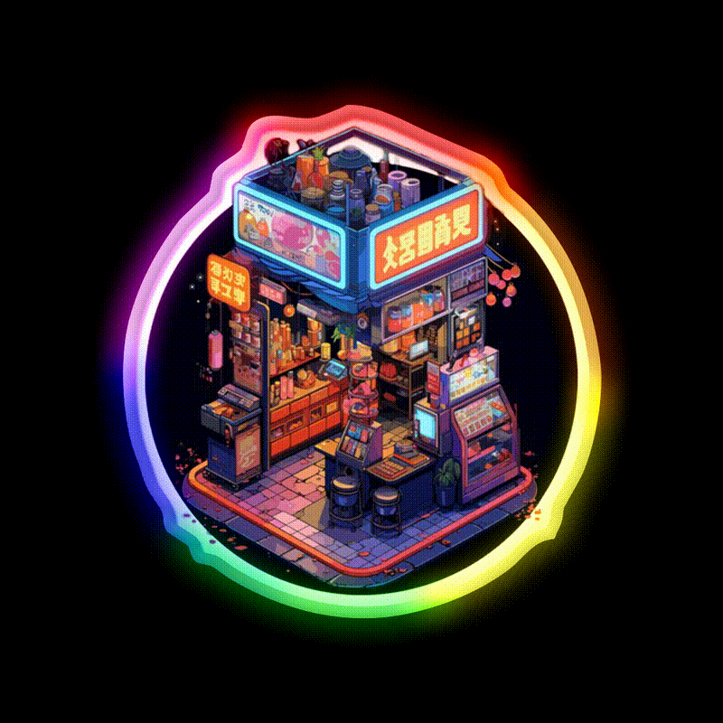 Cyber City Chinatown Market Asian Cultural Led Neon Sign Rgb Color - LED neon sign close-up detail
