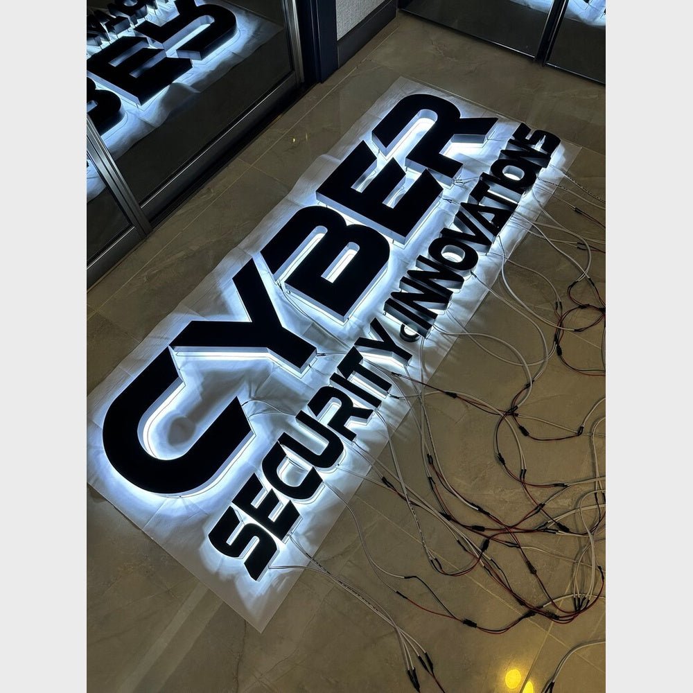Cyber Security Innovations 3D Backlit Channel Letters Led Light Sign - Shineneon