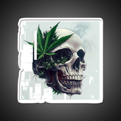 Cyber Skull Hemp Inspired Green Leaf Led Neon Sign Rgb Color - LED neon sign view 11