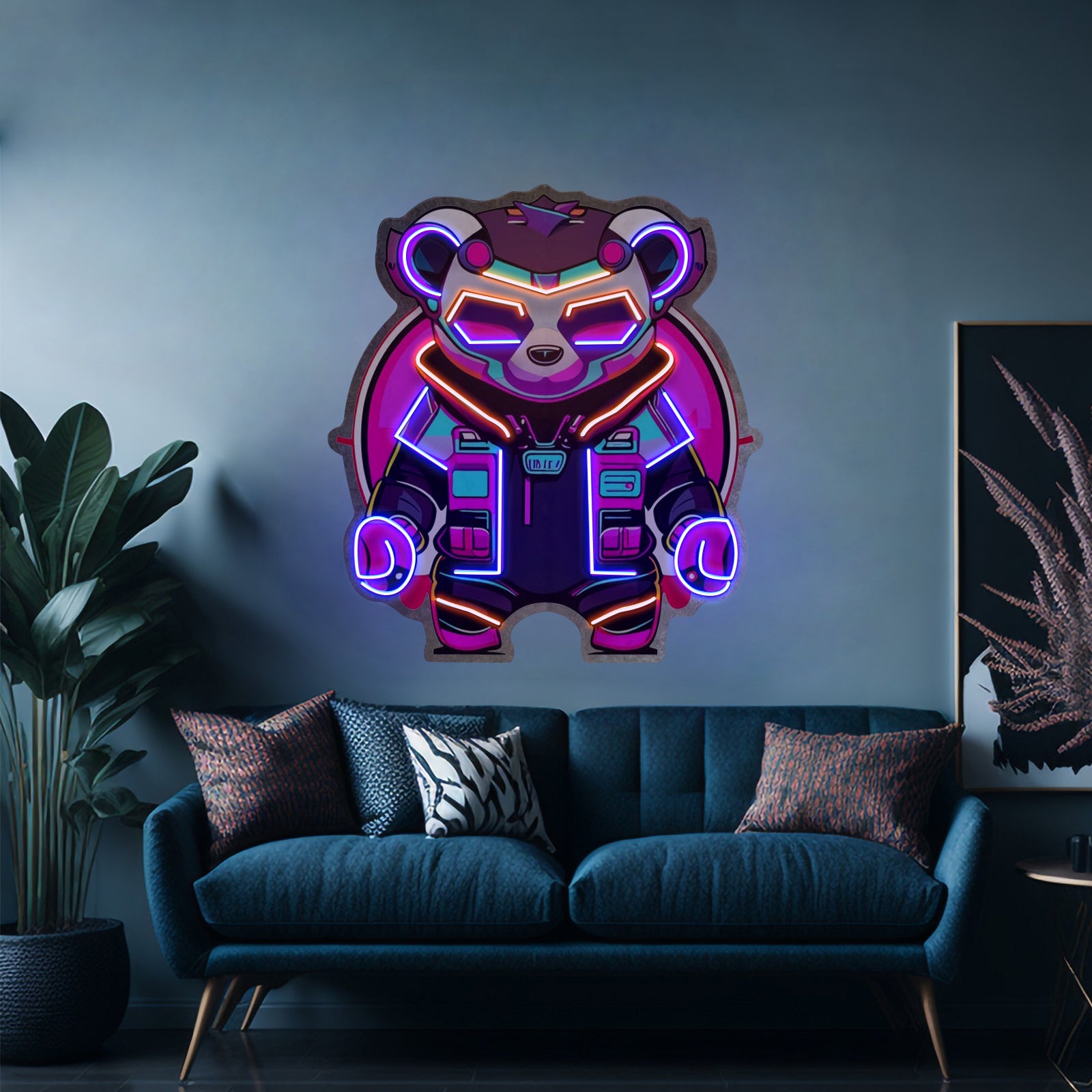 Cyberpunk Panda Led Neon Sign Light Custom Led Signs