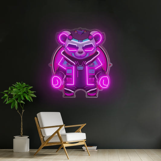 Cyberpunk Panda Led Neon Sign Light Custom Led Signs