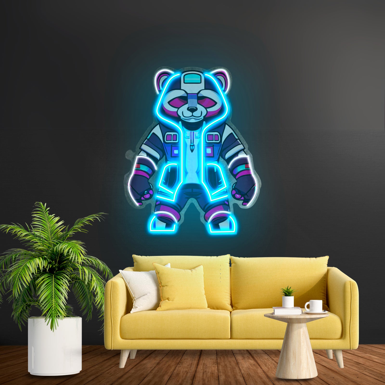 Cyborg Panda Led Neon Sign Light Custom Led Signs