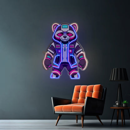 Cyborg Panda Led Neon Sign Light Custom Led Signs