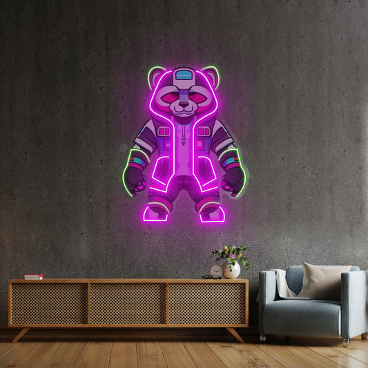 Cyborg Panda Led Neon Sign Light Custom Led Signs