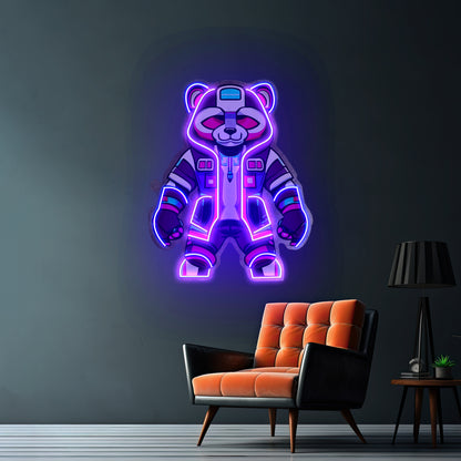 Cyborg Panda Led Neon Sign Light Custom Led Signs