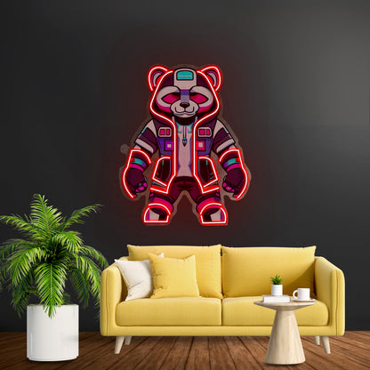 Cyborg Panda Led Neon Sign Light Custom Led Signs
