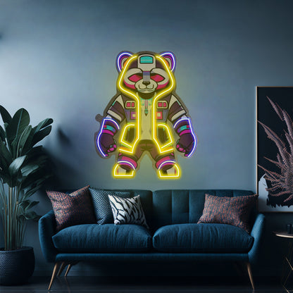 Cyborg Panda Led Neon Sign Light Custom Led Signs