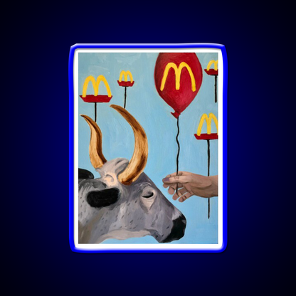 Cycle Fast Food Led Neon Sign For Burger Place Rgb Color